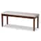 Baxton Studio Teresa Transitional Grey Upholstered and Walnut Wood Dining Bench 170-10917 - alternate 4